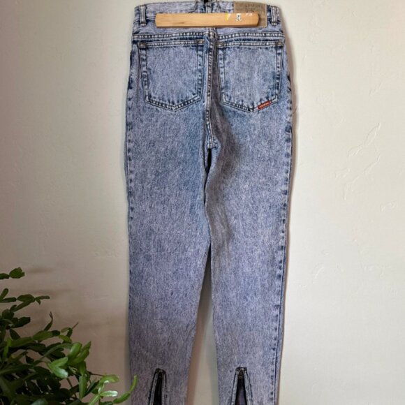 80's Jordace Acid Wash Zip Ankle Denim Jeans Size 28 x 26 - Picture 2 of 8